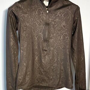 EUC Nike Pro Dri-FIT 1/2 Zip Pullover in Black Snakeskin